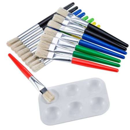 Hot selling 4 colors facial  draw kit for kids private label makeup acrylic paint brush set